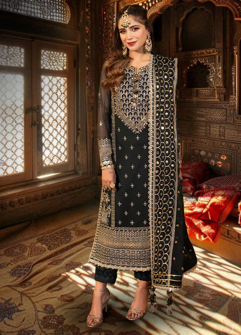 Chamak Damak by Asim Jofa Pret Embroidered Chiffon Suit 3 Piece AJ24CD AJCD-06