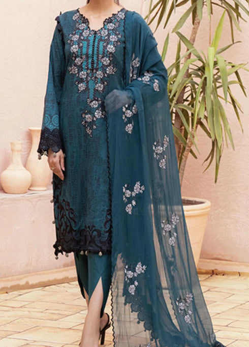 Festive Hues By Al Zohaib Embroidered Lawn Suits Unstitched 3 Piece AZ21-FH2 04A - Summer Collection