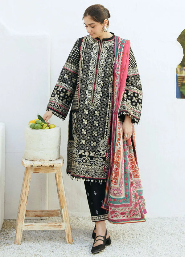 Coco By Zara Shahjahan Embroidered Jacquard Suit Unstitched 3 Piece CZS24E D-06 Taj - Festive Collection