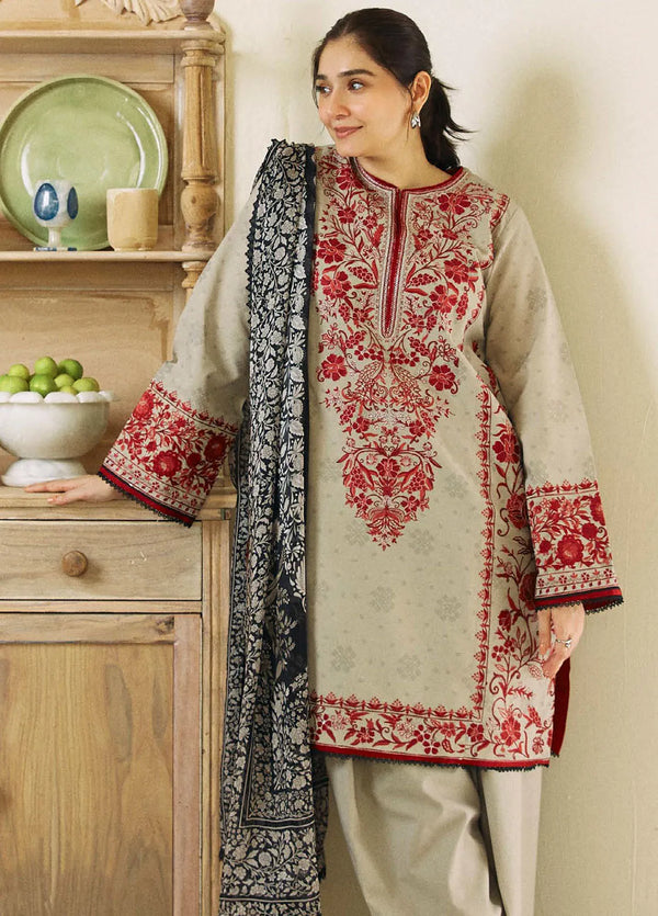 Coco By Zara Shahjahan Embroidered Jacquard Suit Unstitched 3 Piece CZS24E D-07 Sabah - Festive Collection