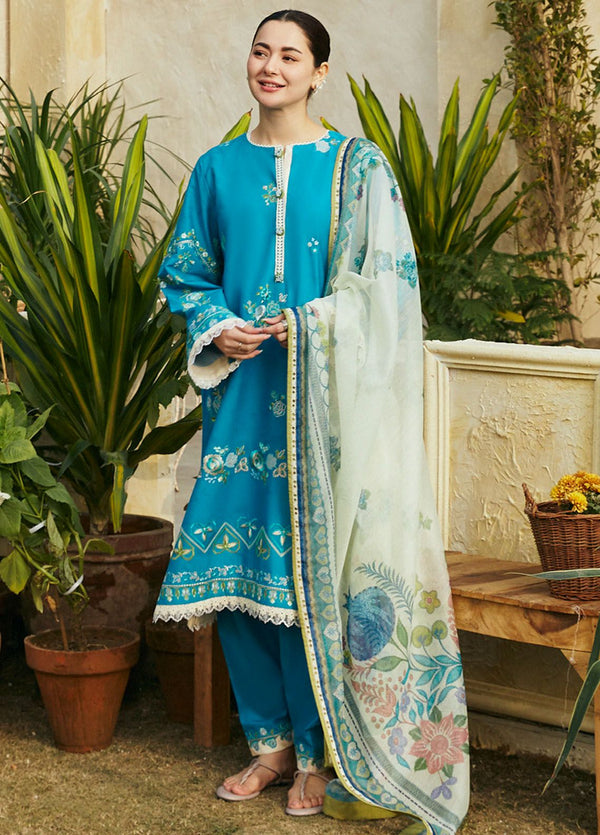 Coco by Zara Shahjahan Embroidered Jacquard Suits Unstitched 3 Piece CZS24L D-8B Zoya - Summer Collection