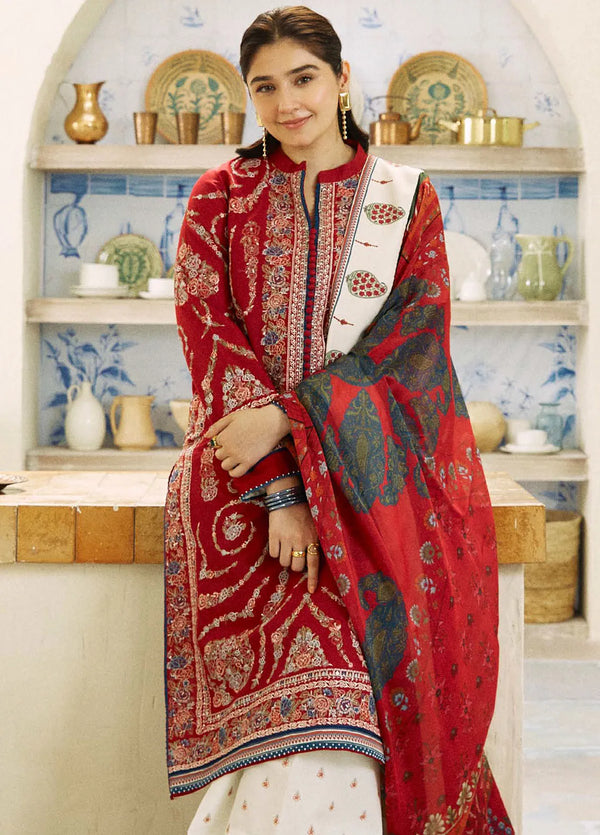 Coco By Zara Shahjahan Embroidered Lawn Suit Unstitched 3 Piece CZS24E D-03 Kashmir Kali - Festive Collection