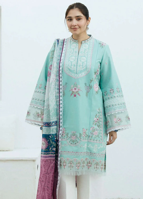 Coco By Zara Shahjahan Embroidered Lawn Suit Unstitched 3 Piece CZS24E D-05 Shaam - Festive Collection