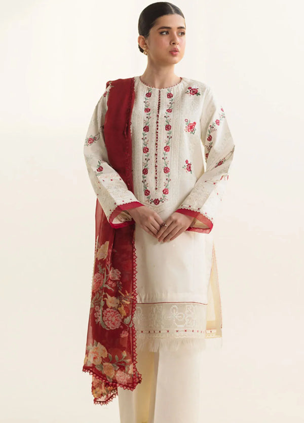 Coco by Zara Shahjahan Embroidered Lawn Suit Unstitched 3 Piece CZS24L2 6A Ayra - Summer Collection