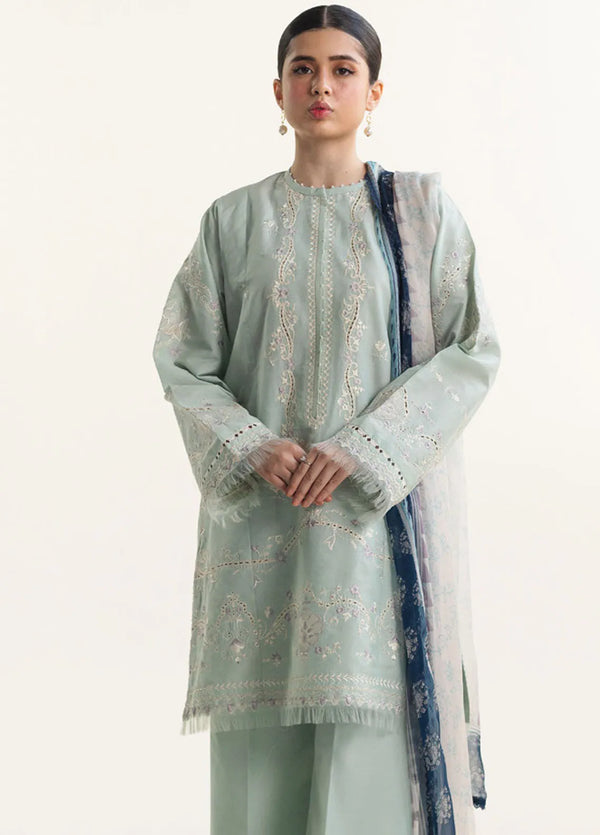 Coco by Zara Shahjahan Embroidered Lawn Suit Unstitched 3 Piece CZS24L2 8A Mira - Summer Collection