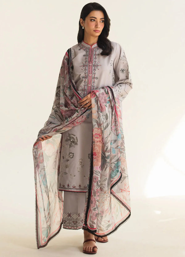 Coco by Zara Shahjahan Embroidered Lawn Suit Unstitched 3 Piece CZS24L2 9B Zaira - Summer Collection