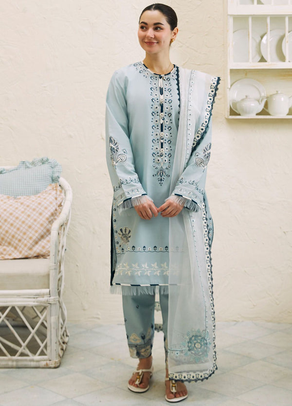 Coco by Zara Shahjahan Embroidered Lawn Suits Unstitched 3 Piece CZS24L D-1A Arzoo - Summer Collection