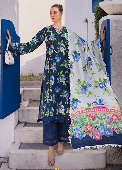 Elaf Printed Lawn Suits Unstitched 3 Piece EF24P EOP-05B Rune Mavis - Summer Collection