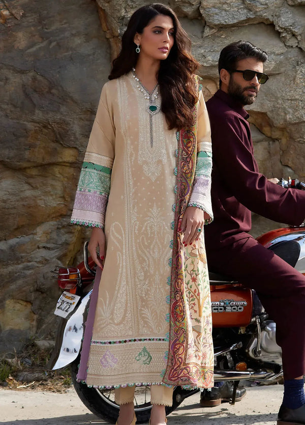 Elan Embroidered Lawn Suits Unstitched 3 Piece EL24L D-07B Sherine - Summer Collection