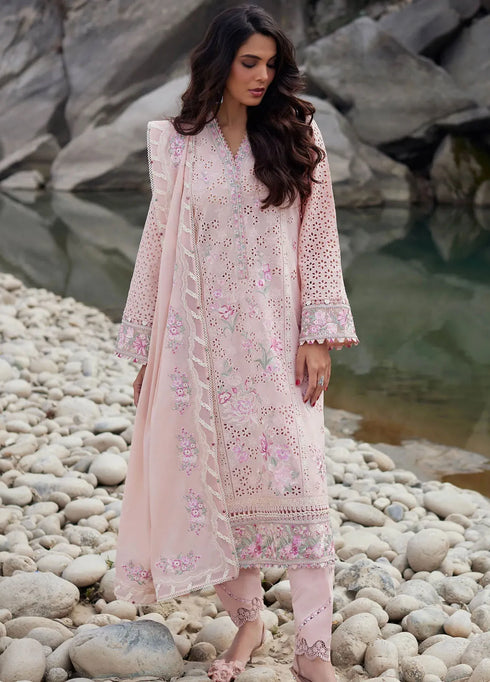 Elan Embroidered Lawn Suits Unstitched 3 Piece EL24L D-09A Aireen - Summer Collection