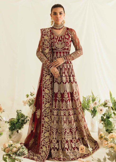 Fleur De Lis by Ayzel Embroidered Chiffon Suits Unstitched 3 Piece AAF23FL 08 Tresor - Luxury Collection