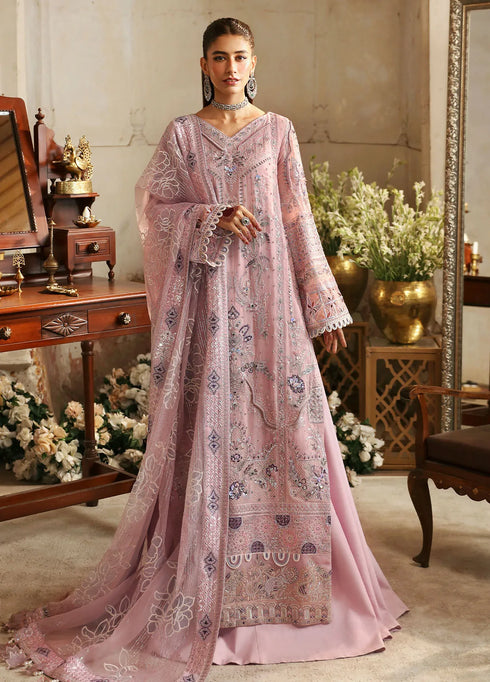 Jhoomro By Nureh Embroidered Chiffon Suit Unstitched 4 Piece NU24J NL-69 Rania - Formal Collection