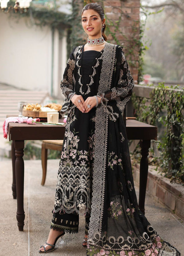 Kahf Embroidered Lawn Suit Unstitched 3 Piece KHF24FL KFL-06 Noor - Luxury Summer Collection