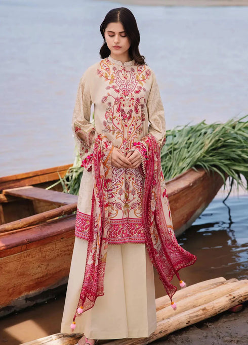 M Basics By Maria B Embroidered Lawn Suit Unstitched 3 Piece MB24M2 10B - Summer Collection