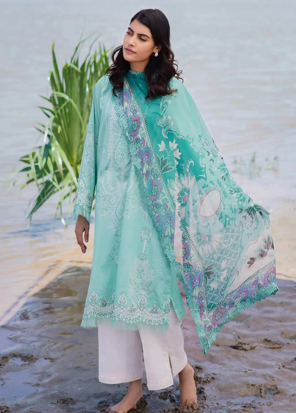 M Basics By Maria B Embroidered Lawn Suit Unstitched 3 Piece MB24M2 8A - Summer Collection