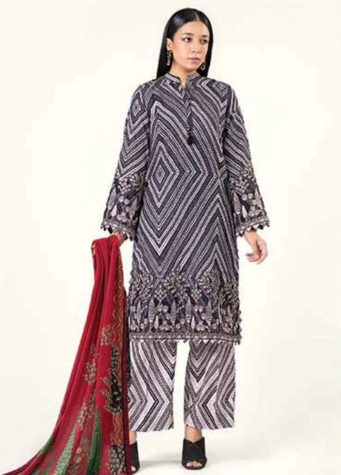 M Basics By Maria B Embroidered Khaddar Suits Unstitched 3 Piece MB23MBW 8A - Winter Collection