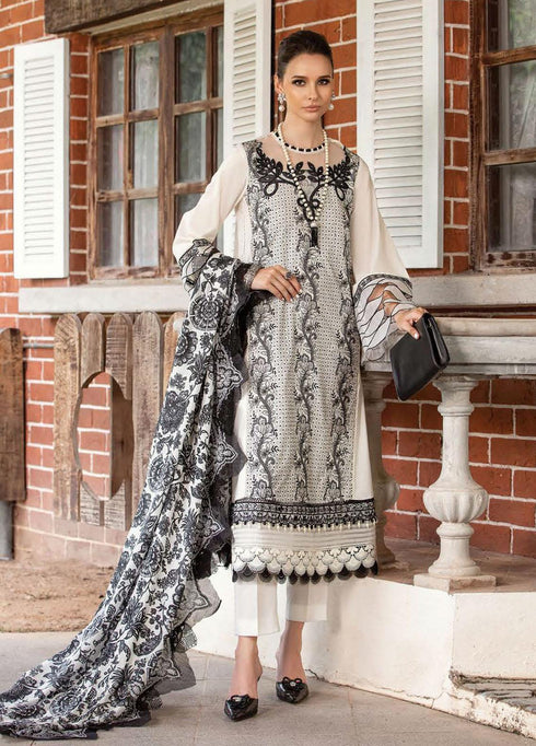 M Prints By Maria B Embroidered Lawn Suits Unstitched 3 Piece MB23MPE 7A - Eid Collection
