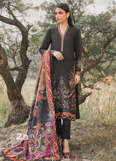 M Prints by Maria B Embroidered Suits Unstitched 3 Piece MB24MP 2B - Winter Collection