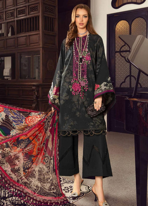 M Prints By Maria B Embroidered Cambric Suits Unstitched 3 Piece MB23MPFE 2B - Winter Collection