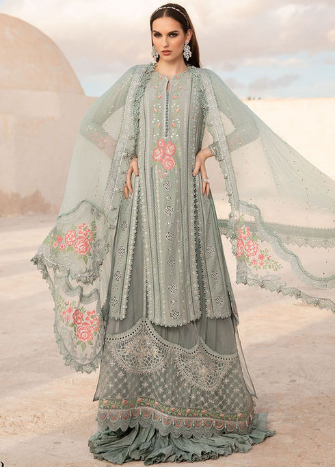 Maria B Embroidered Suits Unstitched 3 Piece MB24LL 12B - Luxury Lawn Collection