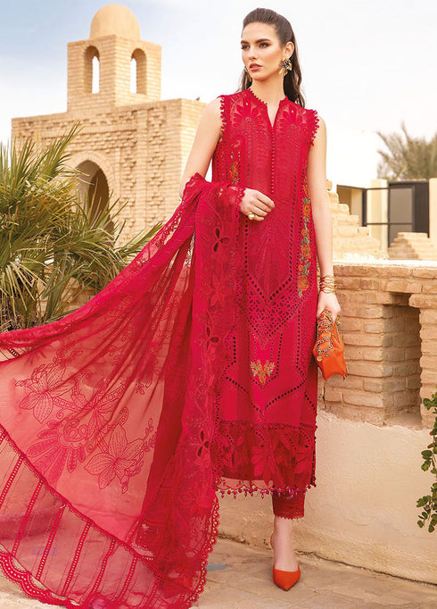 Maria B Embroidered Suits Unstitched 3 Piece MB24LL 4A - Luxury Lawn Collection