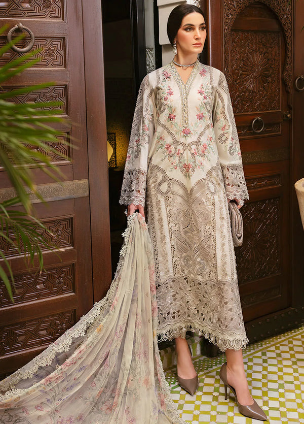 Maria B Embroidered Suits Unstitched 3 Piece MB25VL D-14B - Luxury Collection