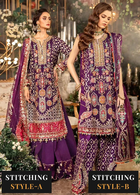 Mbroidered By Maria B Embroidered Suit Unstitched 3 Piece MB24MW D-03 - Wedding Collection