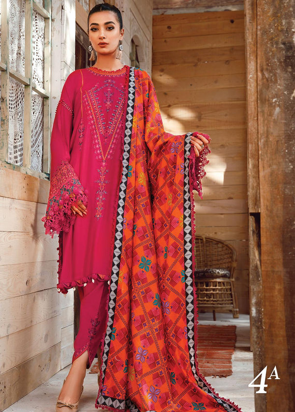 Mprints by Maria B Embroidered Linen Suits Unstitched 3 Piece MB22MW 4A - Winter Collection