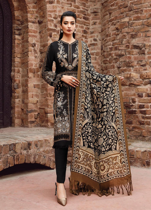 Mprints by Maria B Embroidered Linen Suits Unstitched 3 Piece MB22MW 6B - Winter Collection