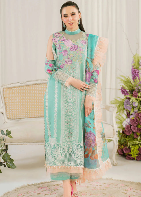 Pretty In Pink By Asifa And Nabeel Embroidered Lawn Suit Unstitched 3 Piece AN24L PP-3 Water Lily - Summer Collection