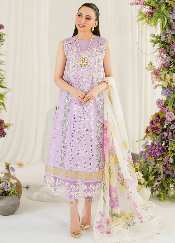 Pretty In Pink By Asifa And Nabeel Embroidered Lawn Suit Unstitched 3 Piece AN24L PP-8 Babys Breath - Summer Collection