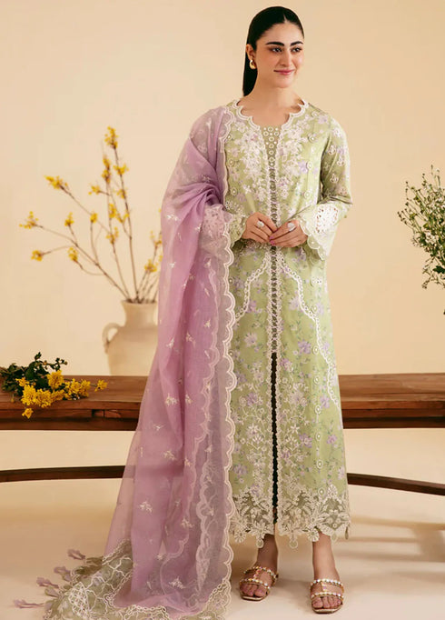 Qlinekari By Qalamkar Chikankari Lawn Suit Unstitched 3 Piece QLM24QK SQ-10 Vehja - Summer Collection