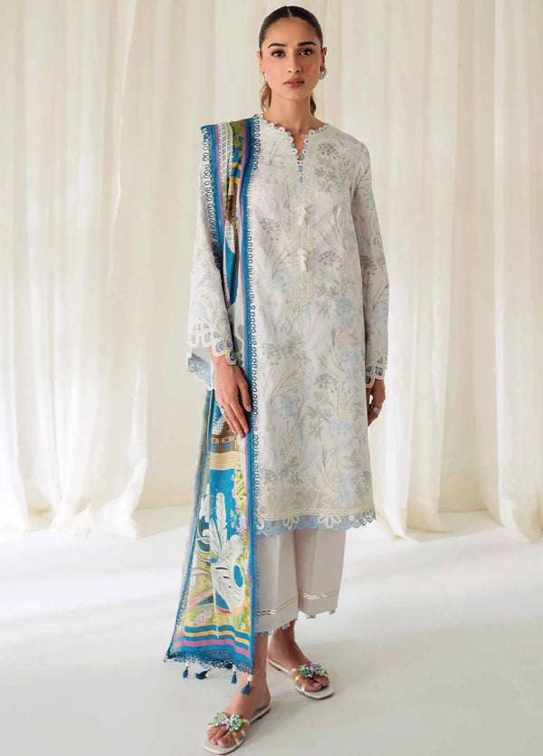 Qprintrs By Qalamkar Embroidered Lawn Suit Unstitched 3 Piece QLM24QP AR-05 Florine - Summer Collection