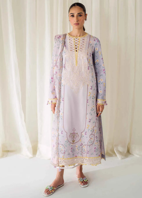 Qprintrs By Qalamkar Embroidered Lawn Suit Unstitched 3 Piece QLM24QP AR-06 Orane - Summer Collection