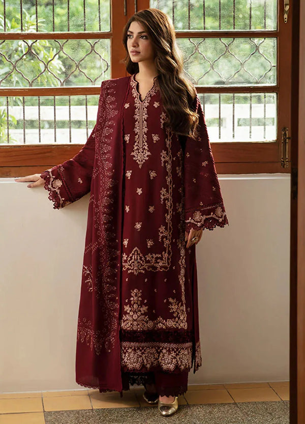 Republic WomensWear Embroidered Karandi Suits Unstitched 3 Piece RW24W D2 Inara - Winter Collection