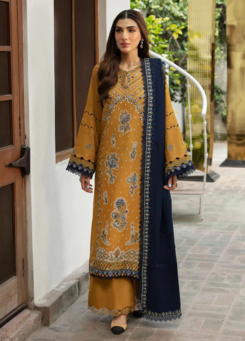 Republic WomensWear Embroidered Karandi Suits Unstitched 3 Piece RW24W D5 Feeha - Winter Collection