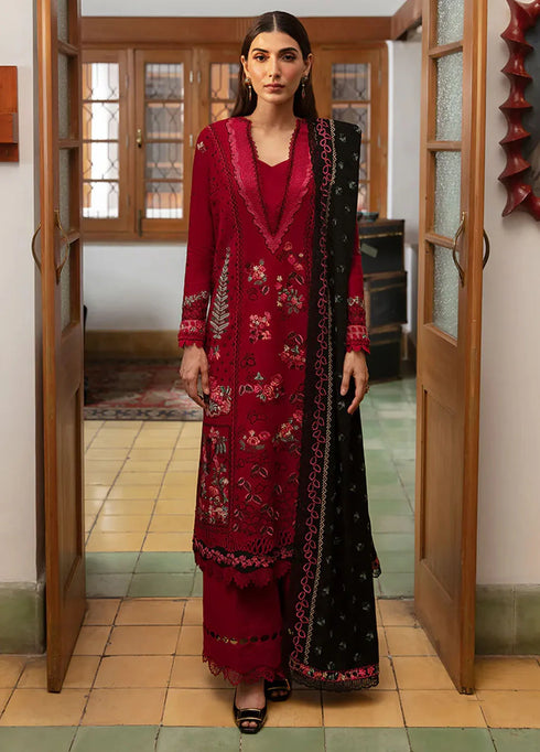 Republic WomensWear Embroidered Khaddar Suits Unstitched 3 Piece RW24W D8 Oleanna - Winter Collection