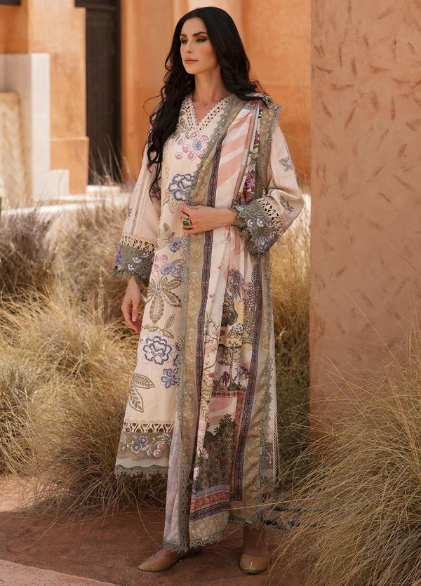 Rezene By Republic WomensWear Embroidered Lawn Suits Unstitched 3 Piece RW23R D-3B - Summer Collection