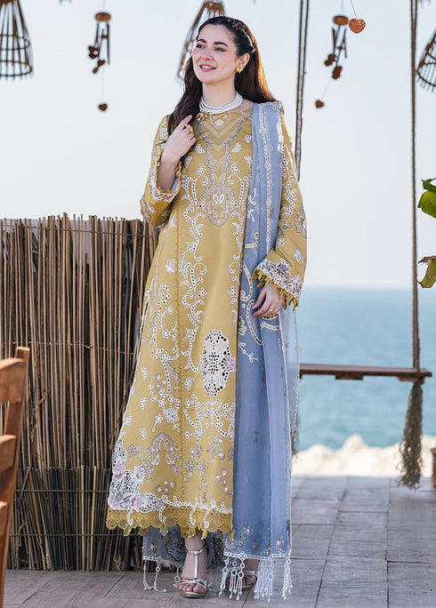 Sahil Kinare by Qalamkar Embroidered Lawn Suits Unstitched 3 Piece QLM24SK FP-03 Selma - Summer Collection