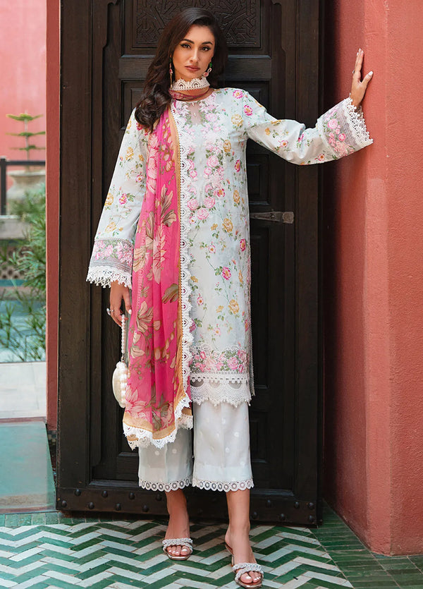 Saira Rizwan Embroidered Lawn Suits Unstitched Lawn SR24L2 D-07 Fanny - Summer Collection