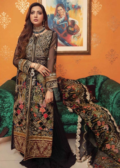 Sajni By Gisele Embroidered Organza Suits Unstitched 3 Piece GL22SJ Bano - Luxury Collection