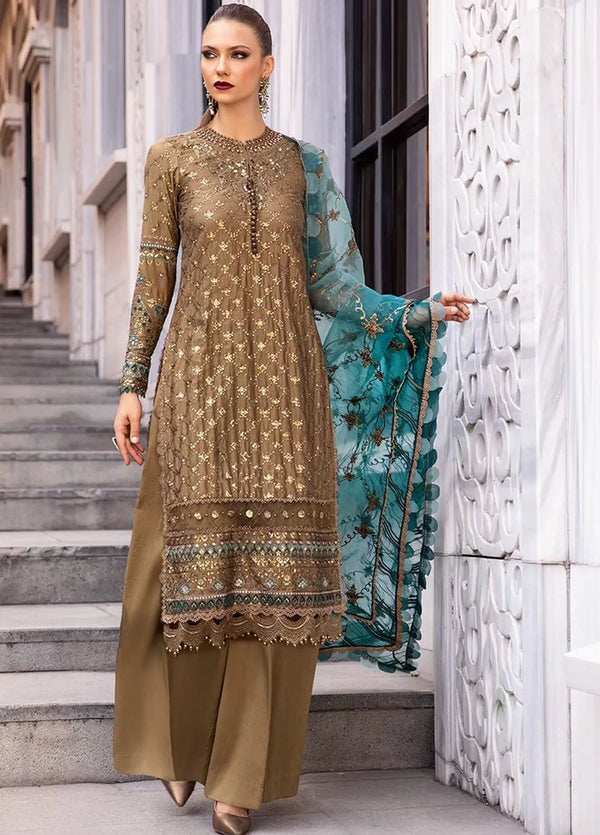 Sateen By Maria B Embroidered Suit Unstitched 3 Piece MB24S D-08 - Formal Collection