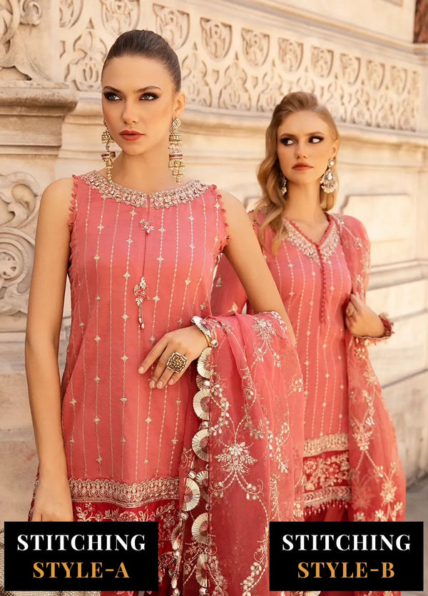 Sateen By Maria B Embroidered Suit Unstitched 3 Piece MB24S D-09 - Formal Collection