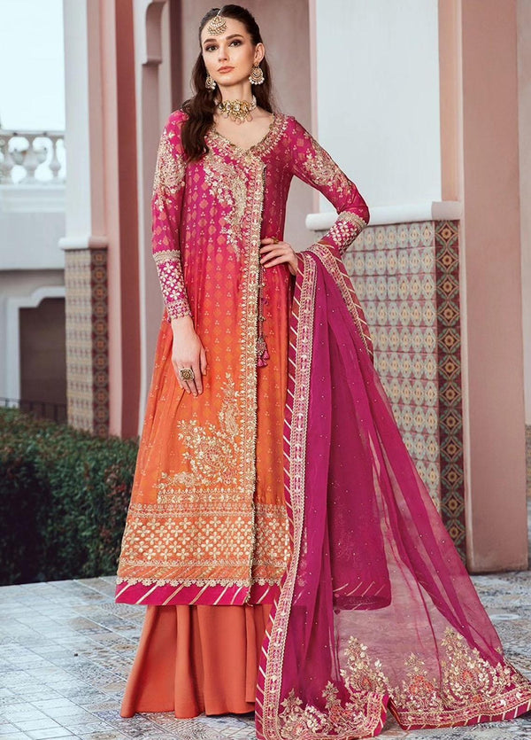 Sateen By Maria B Embroidered Cotton Suits Unstitched 3 Piece MB23ST D-09 - Luxury Collection
