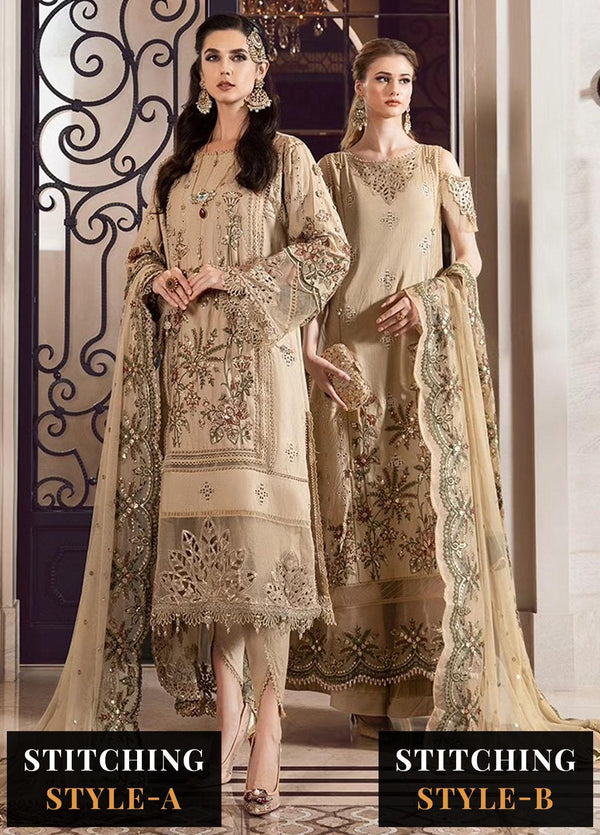 Sateen By Maria B Embroidered Cotton Suits Unstitched 3 Piece MB23ST D-12 - Luxury Collection