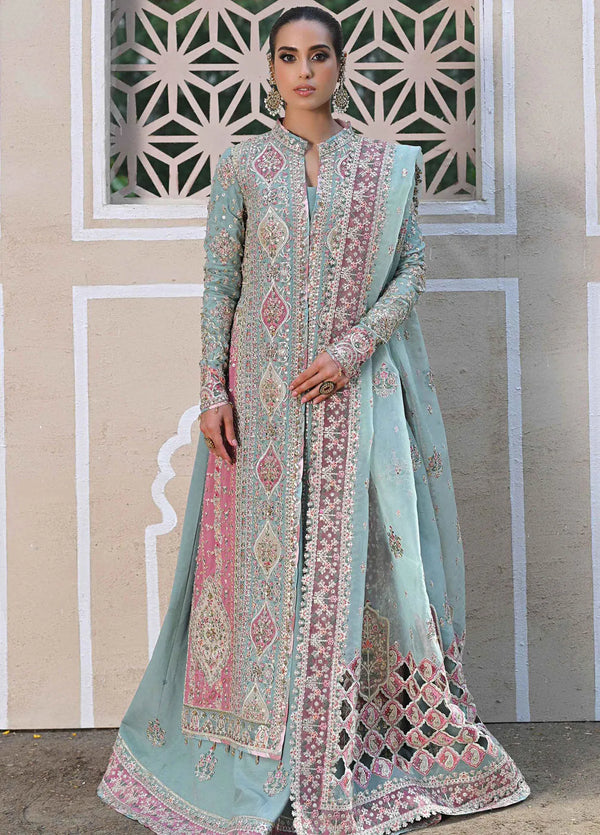 Singhar By Qalamkar Embroidered Raw Silk Suit Unstitched 3 Piece QLM24SW RF-05 Neva - Luxury Collection