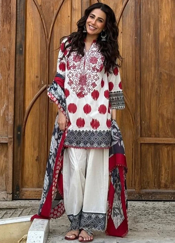 Tahra by Zainab Chottani Embroidered Lawn Suit Unstitched 3 Piece ZC24T 10A Freya - Summer Collection
