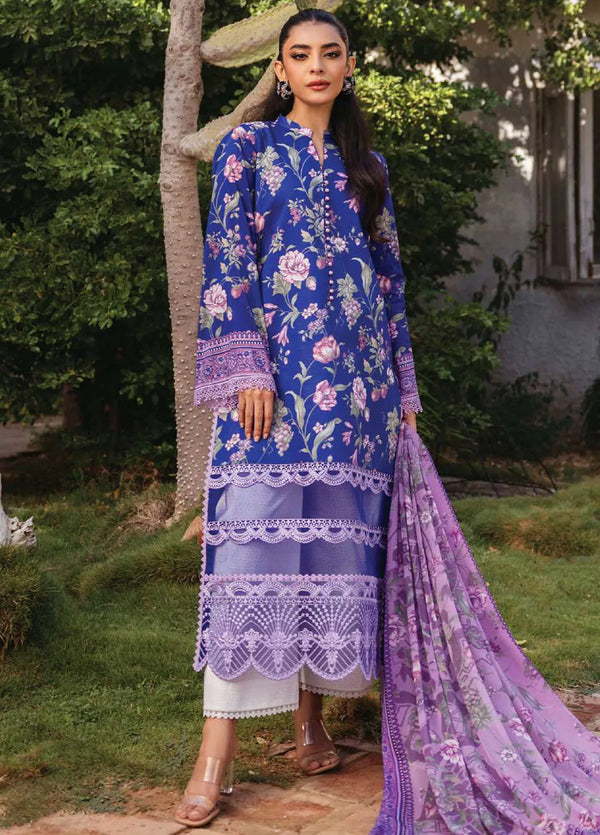 Tahra by Zainab Chottani Embroidered Lawn Suit Unstitched 3 Piece ZC24T 1B Ryma - Summer Collection