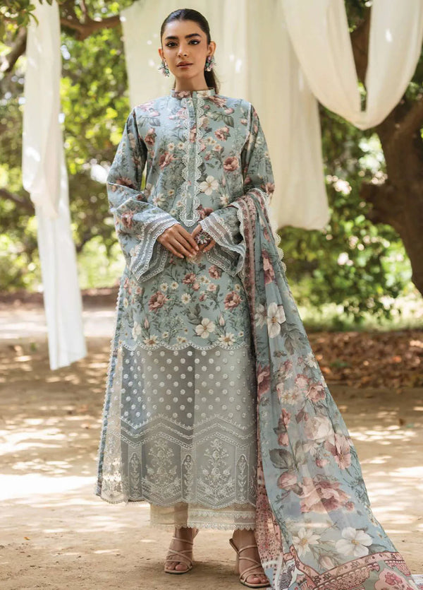 Tahra by Zainab Chottani Embroidered Lawn Suit Unstitched 3 Piece ZC24T 5A Samaha - Summer Collection