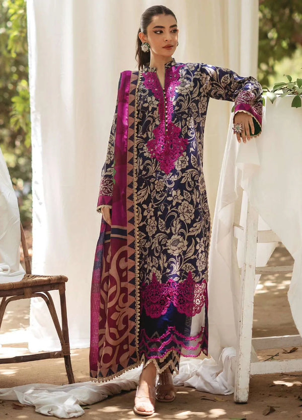 Tahra by Zainab Chottani Embroidered Lawn Suit Unstitched 3 Piece ZC24T 7B Tamara - Summer Collection